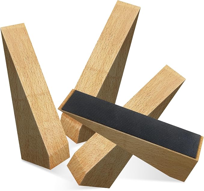 4 Pack Wooden Door Stop by Unknown