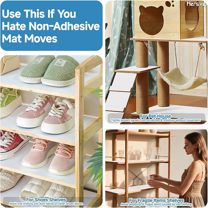 Shelf Liners 16 in x 20 ft Self-Adhesive EVA Drawer Mats, Cupboard Protector - Image 6