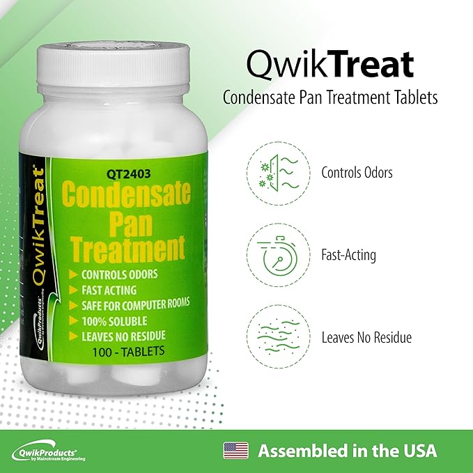 QwikTreat Condensate Pan Treatment Tablets, AC Drip Pan Tablets Air Conditioner - Image 2