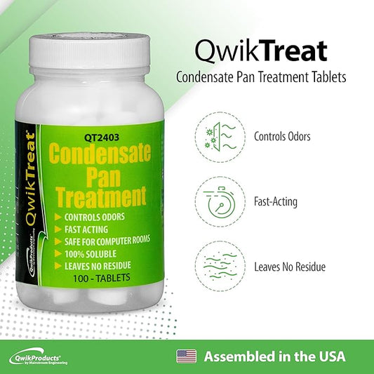 QwikTreat Condensate Pan Treatment Tablets, AC Drip Pan Tablets Air Conditioner - Image 2