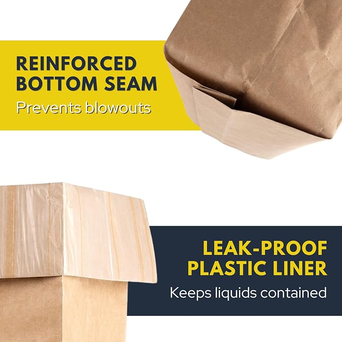 Trash Compactor Bags for Kitchen, 25% Thicker Kraft Paper Compactor Bags - Image 5