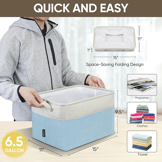 BALEINE 2 Pack Fabric Storage Bins - Image 4