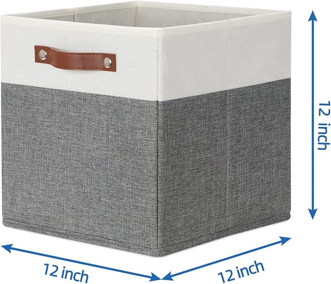 Temary Storage Cubes 12ﾗ12 Fabric Cube Storage Bins Foldable Storage Baskets - Image 2