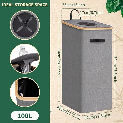 Recycling Bin for Kitchen 26 Gallon 100L Recycle Bin - Image 2