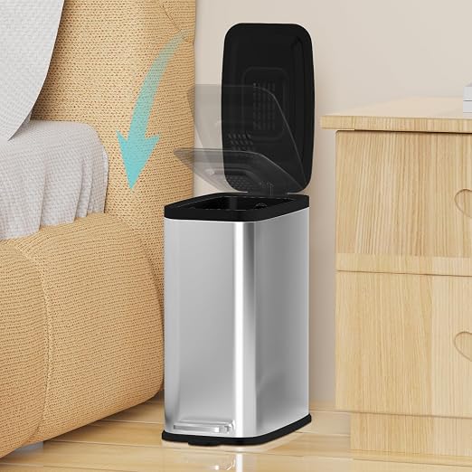 Stainless Steel Bathroom Trash Can - Image 3