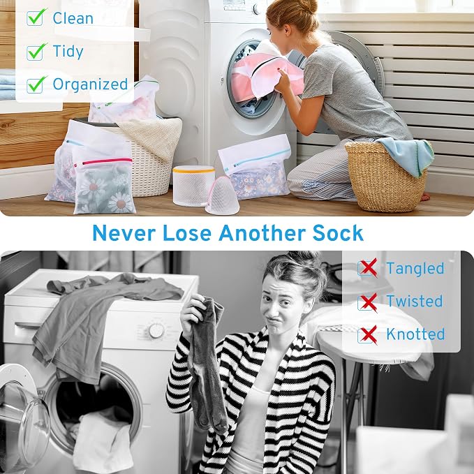 Ultimate 7 Pack 6 Size Mesh Laundry Bags Set - Image 8