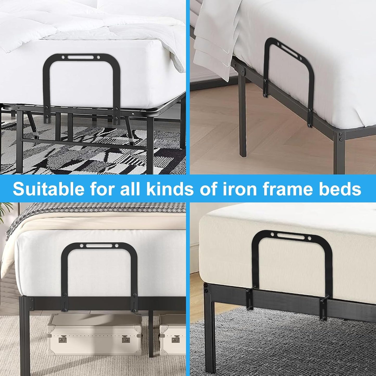 YUOROS Extra Tall Mattress Slide Stopper Holder Gripper Retainer Bar for Metal to Keep Mattress from Sliding