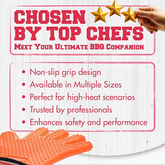 KITCHEN PERFECTION Silicone Smoker Oven Gloves - Image 6