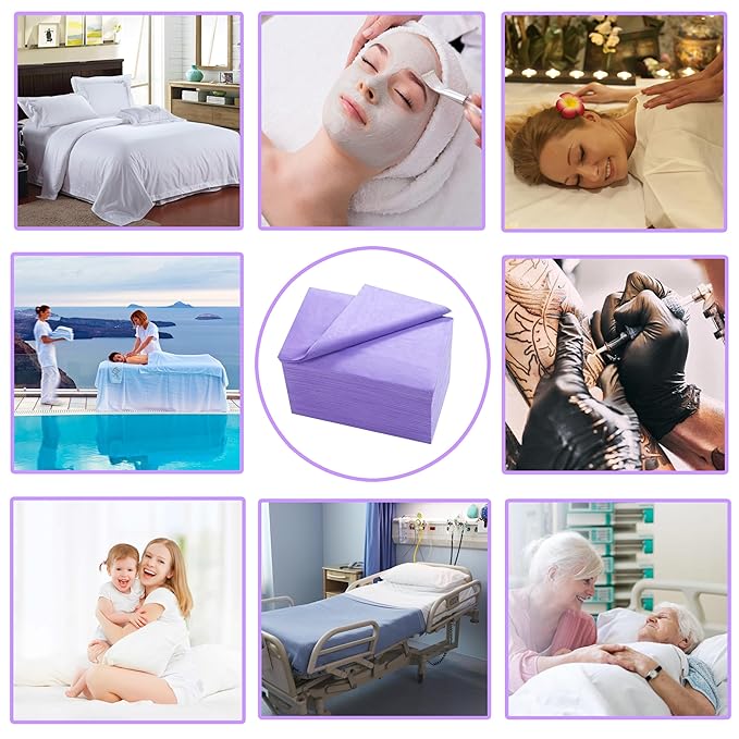 Disposable Bed Sheets 200 Pcs 31" x 71" Massage Table Sheets Non Woven Fabric - Image 4