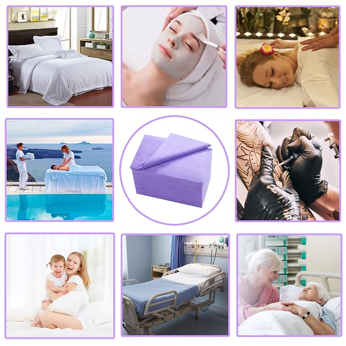 Disposable Bed Sheets 100 Pcs 31" x 71" Massage Table Sheets Non Woven Fabric - Image 4