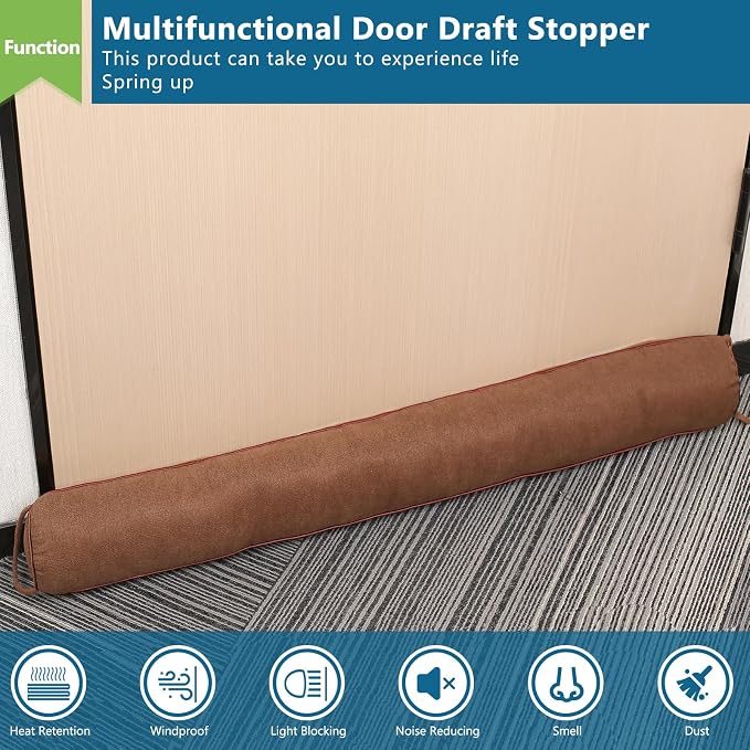 Triangle Under Door Draft Stopper 36 inch Weighted Draft Blocker Bottom Seal - Image 9