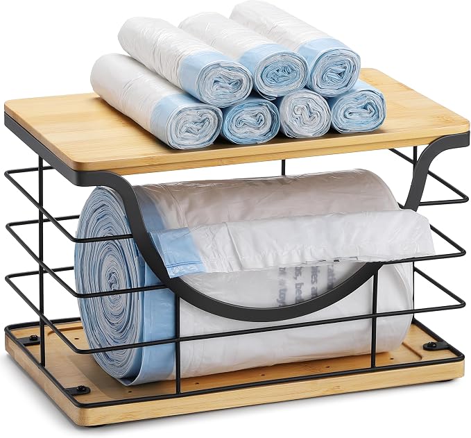 Extra Large Trash Bag Holder Under Sink Organizer Stackable Pantry Organizers by YAFFWA