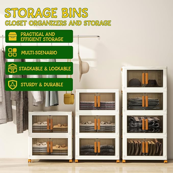 4 Tier Stackable Plastic Storage Bins - Image 3