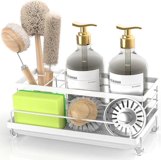 Cisily Sponge Holder for Kitchen, Sink Caddy Organizer, Kitchen Sink Accessories by CISILYHOMELIFE