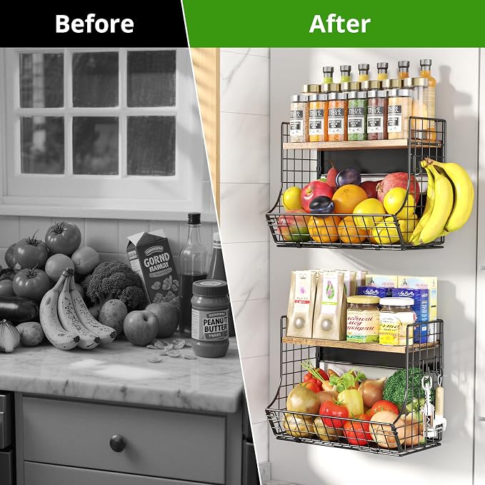 2 Pack Magnetic Shelf for Fridge - Image 7