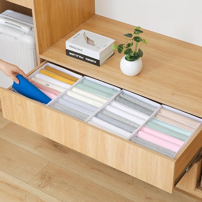 Qozary 4 Pack Drawer Organizers - Image 2