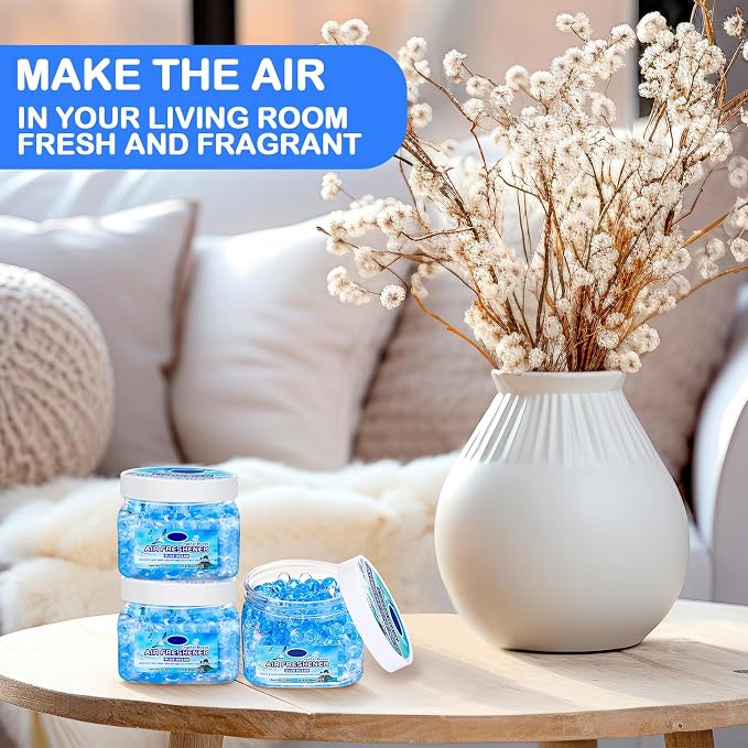 6 Pcs Air Freshener Gel Beads Bulk Odor Eliminator Beads Odor Removing Gel - Image 4