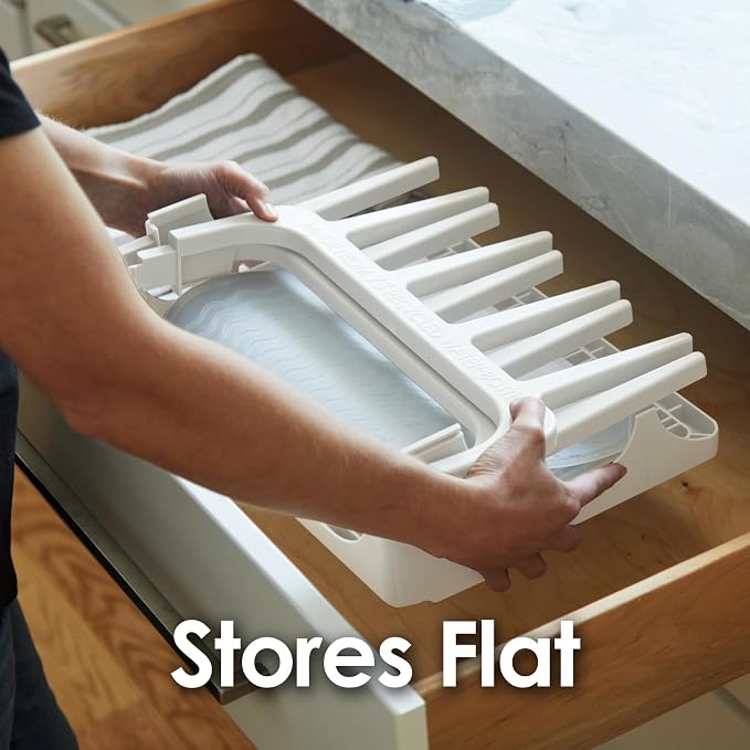 PopYum Glacier White Space Saving Drying Rack from 100% Recycled Bottles - Image 8
