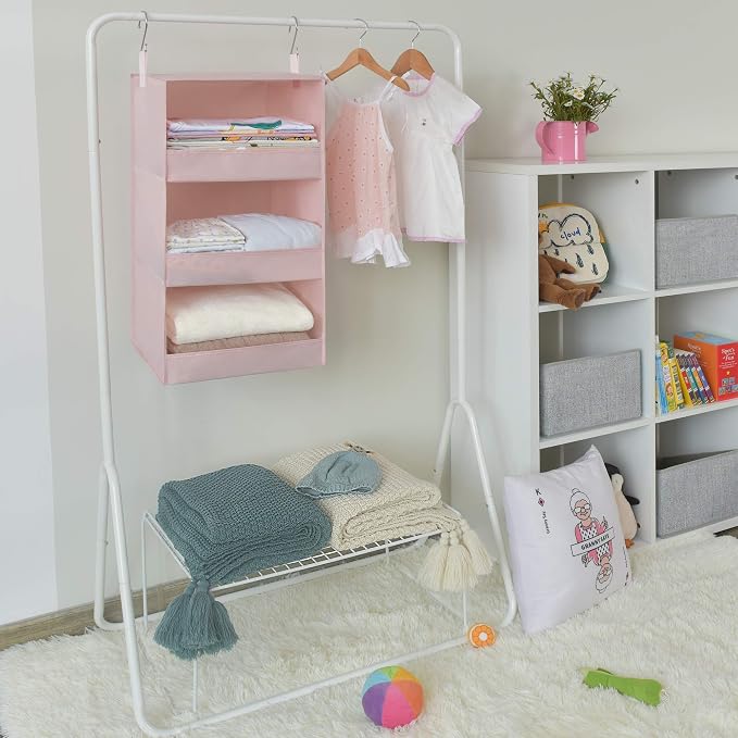 GRANNY SAYS 3-Shelf Hanging Closet Organizer, Collapsible Closet Hanging Shelves - Image 2