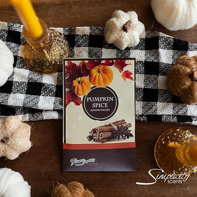 Simplicity Scents Pumpkin Spice Scented Sachets Pack of 3, Fall & Winter - Image 6