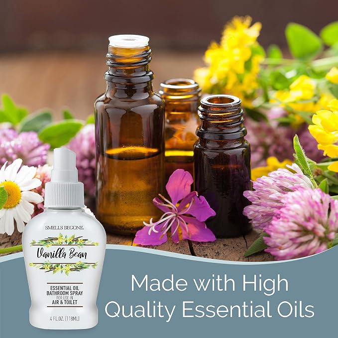 SMELLS BEGONE 4 oz Essential Oil Air Freshener Bathroom Spray - Image 3