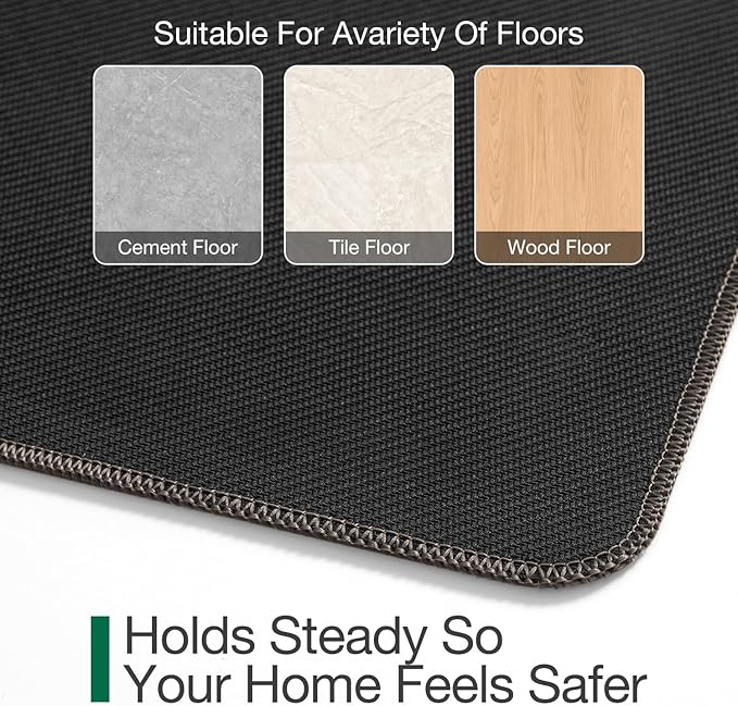 LUMI Ultra Thin Door Mat for Entryway, Low Profile Non Slip Rubber Backing - Image 8