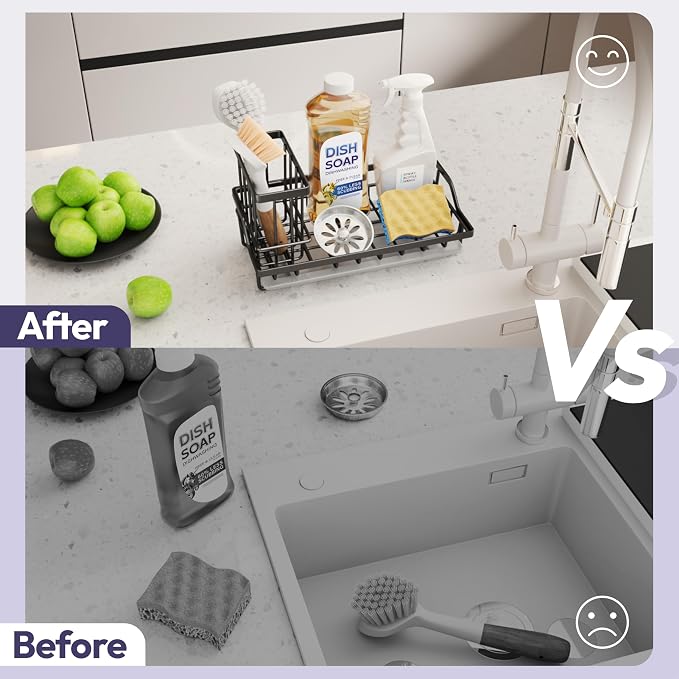 SWTYMIKI Large Sink Caddy Kitchen Sink Organizer - Image 6