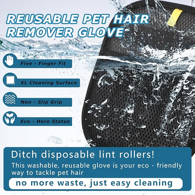 2Pcs Magic Brush Pet Hair Remover, Five-Finger Electrostatic Cat & Dog Hair - Image 4