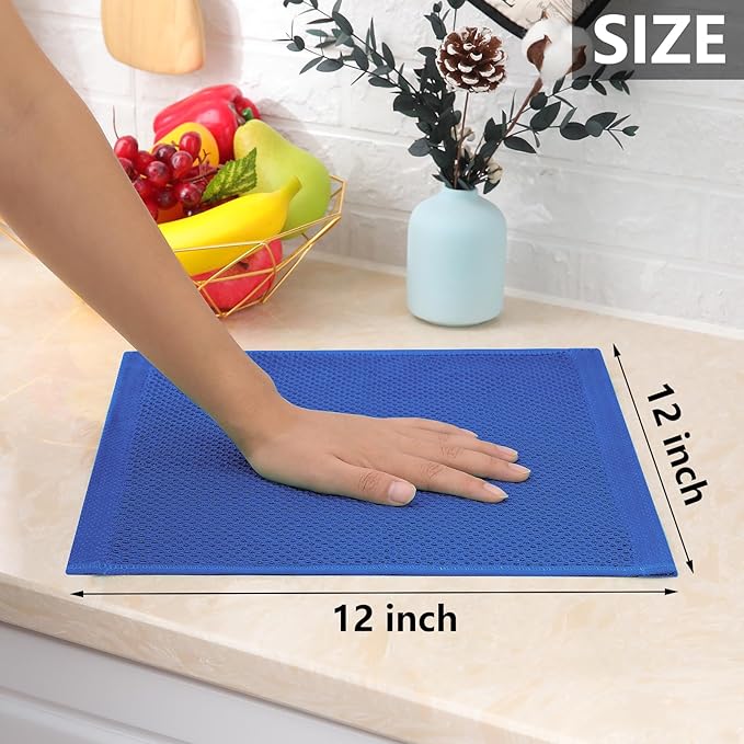 Homaxy 100% Cotton Waffle Weave Kitchen Dish Cloths, Ultra Soft Absorbent Quick - Image 5
