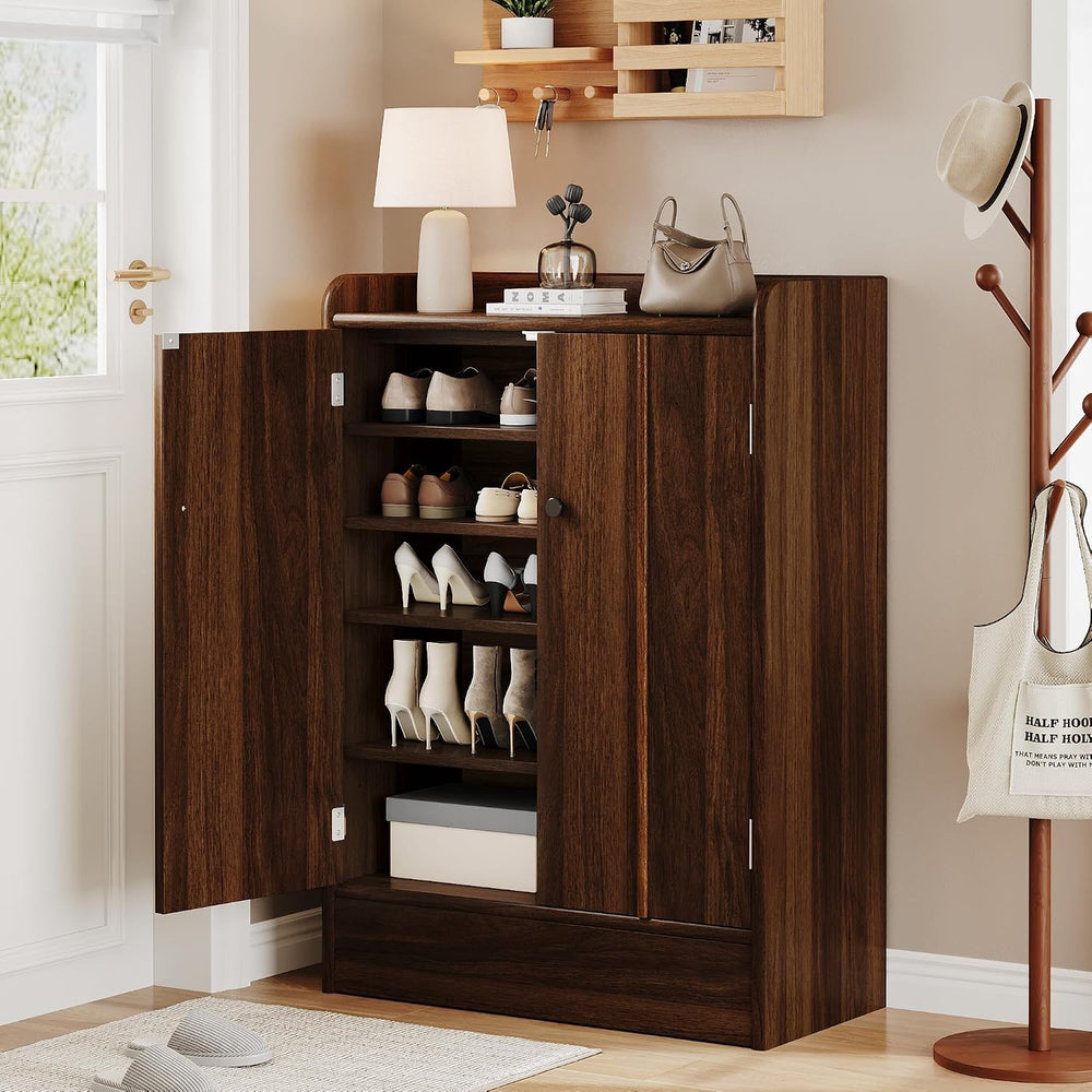 iPormis 6-Tier Shoe Cabinet with Drawer Set of 2, 47” Tall Large Shoe Storage...