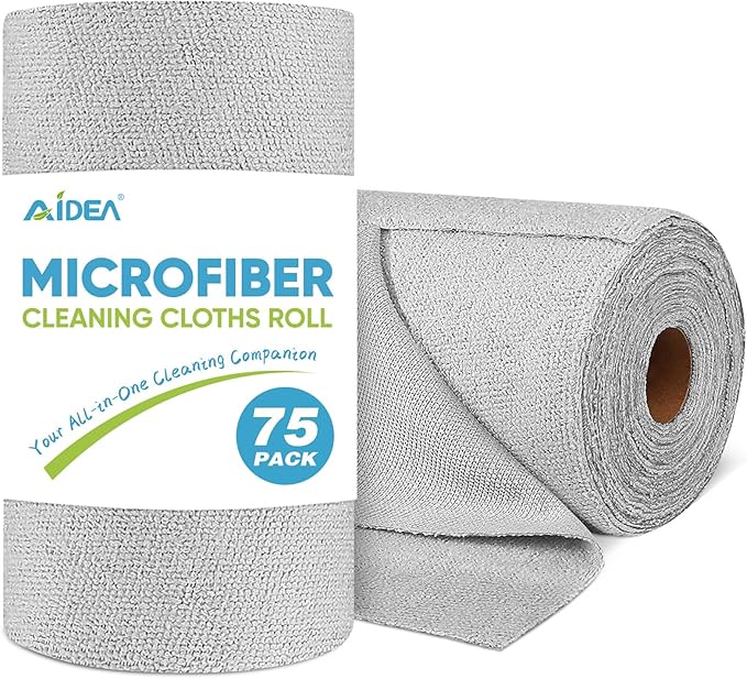 AIDEA Microfiber Cleaning Cloth Roll, Reusable Paper Towels Tear Away Cloth by AIDEAHOME