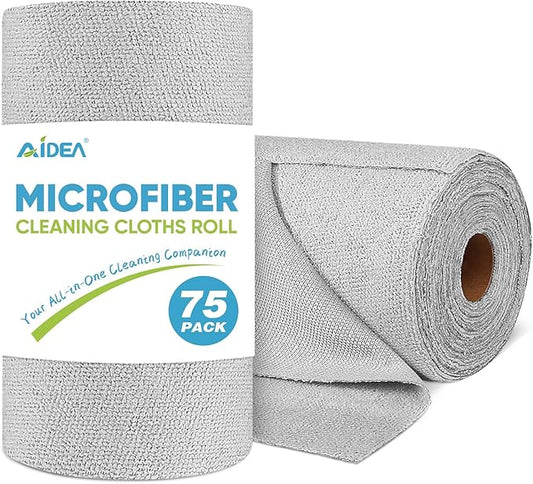 AIDEA Microfiber Cleaning Cloth Roll, Reusable Paper Towels Tear Away Cloth by AIDEAHOME
