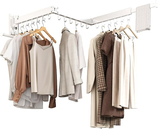 Wall Mounted Collapsible Clothes Drying Rack, Space-Saving Laundry Drying Rack by Unknown