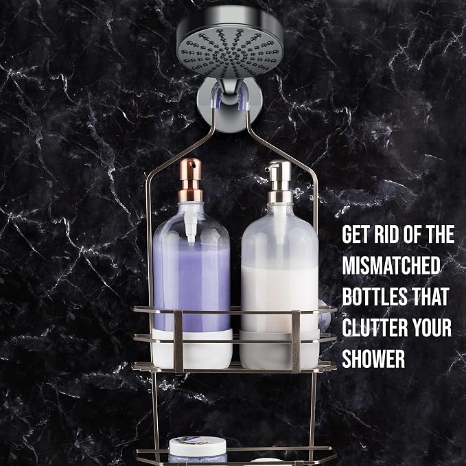 32 oz Glass Pump Bottle Rustproof Stainless Steel Pump, and Lids. Modern - Image 7