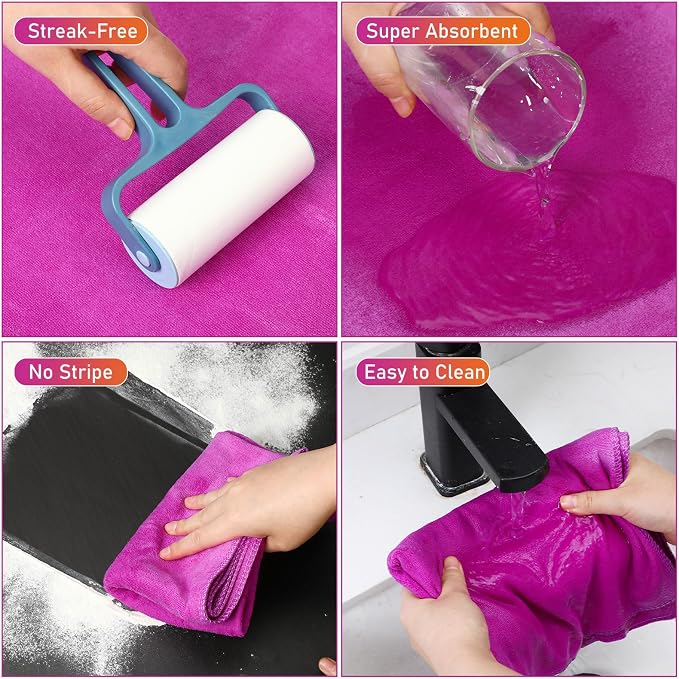 Newwiee 3 Pcs Extra Large Microfiber Cleaning Cloth 30" x 20" Washable Reusable - Image 6