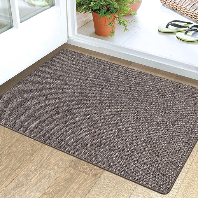 LUMI Ultra Thin Door Mat for Entryway, Easy Clean Welcome Entrance Mat for by LUMI