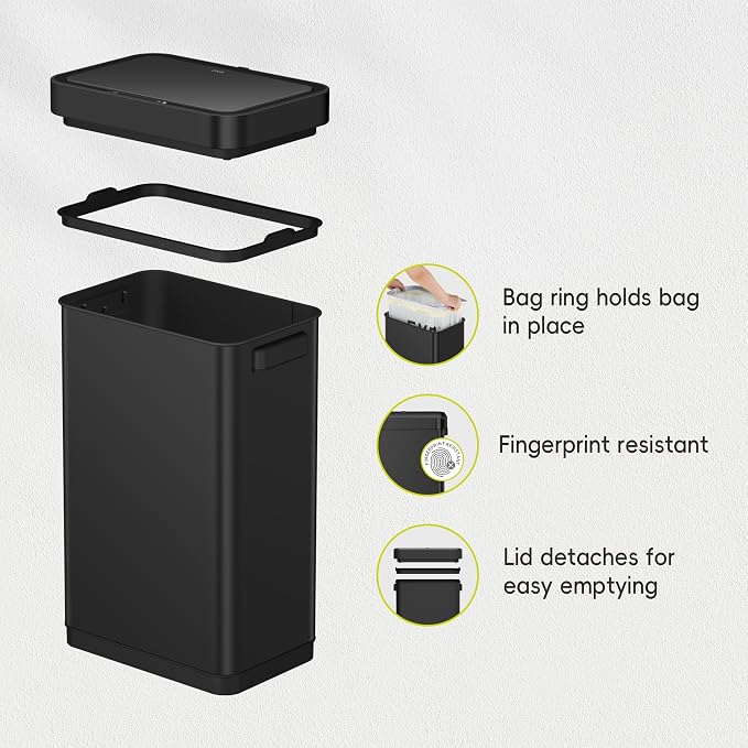 EKO Deluxe Mirage-T 50 Liter / 13.2 Gallon Touchless Rectangular Motion Sensor - Image 4