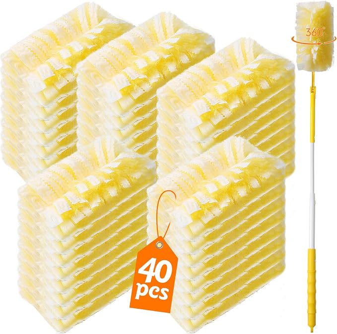 40 Count 360° Heavy Duty Duster Refills Compatible by Senowi