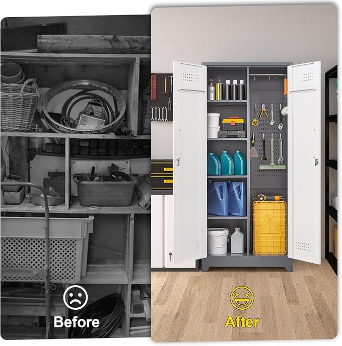 Broom Storage Cabinet, Metal Cabinet - Image 9