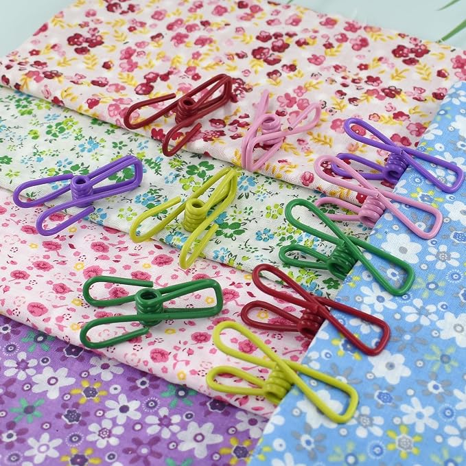 50 Packs Steel Wire Clips Vinyl Plastic Coated Multi-Function Colored Utility - Image 6