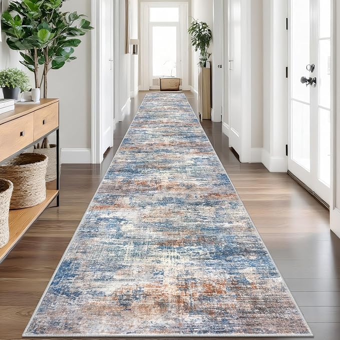 IOHOUZE Abstract Runner Rug 3x20 Ft Extra Long Washable Runners by iOhouze