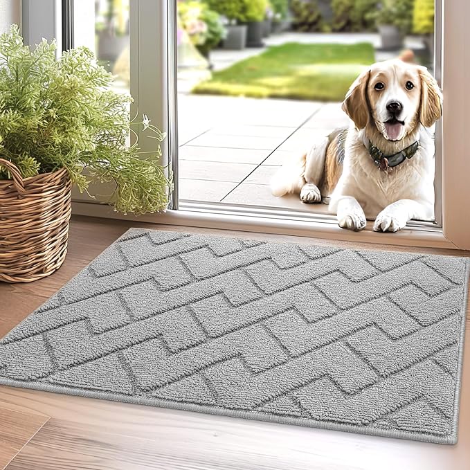 hicorfe Indoor Doormat, Front Back Door Mat TPR Backing Non Slip Mats 20"x31.5" by Hicorfe