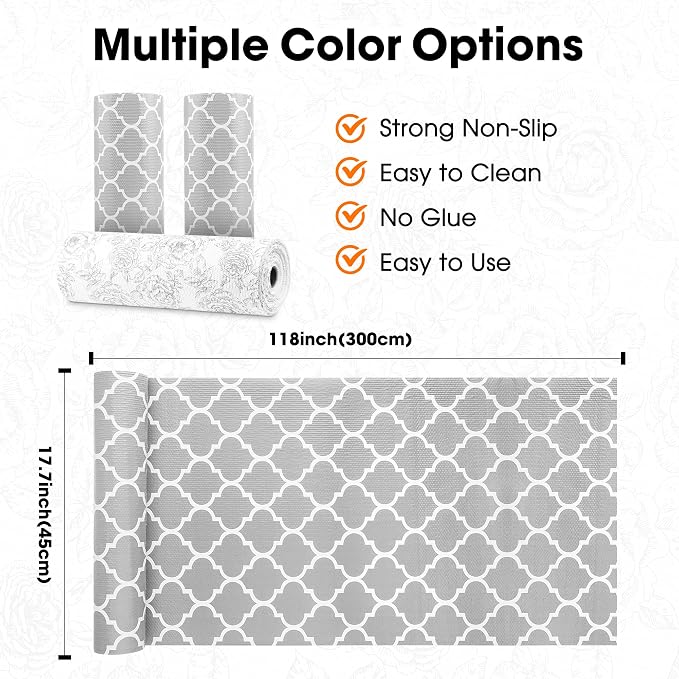 Shelf Liner for Kitchen Cabinets Non-Adhesive 12in X 10FT Cabinet Liners for - Image 9