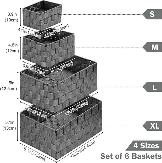 Woven Storage Baskets, Storage Bins, Cube Basket Container Baskets Storage - Image 2