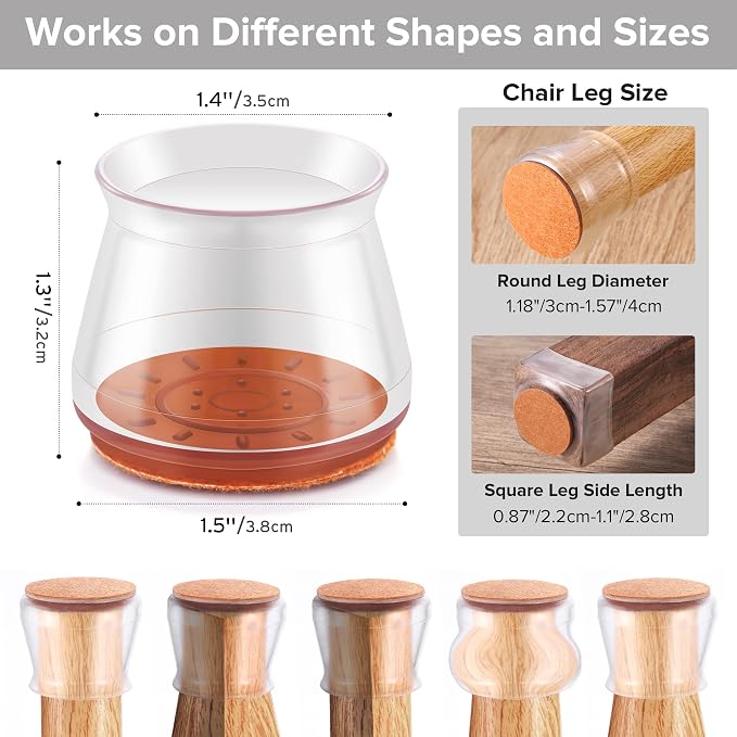 Upgraded Silicone Chair Leg Floor Protectors - Image 2