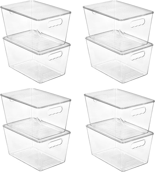 Vtopmart 8 Pack Clear Stackable Storage Bins by Vtopmart