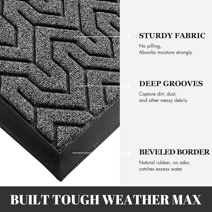 Yimobra Large Door Mat Outside Entrance 47x24, Waterproof Heavy Duty Outdoor - Image 4