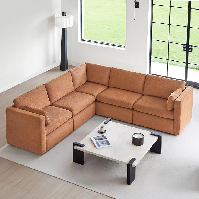 CHITA Oversized Modular Sectional Sofa Set, FSC Certified Extra Large 5 Seat V by CHITALIVING