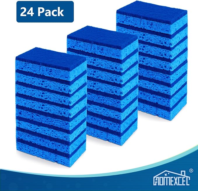 HOMEXCEL Sponges Kitchen 24pcs, Non-Scratch Scrub Dish Sponge Safe on Non-Stick - Image 7
