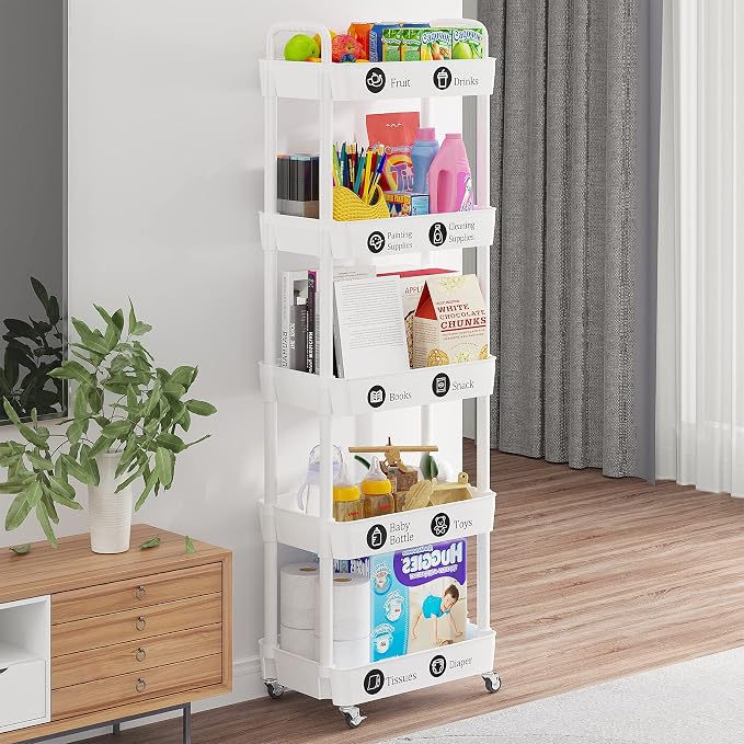 Laiensia 5-Tier Rolling Cart - Image 5